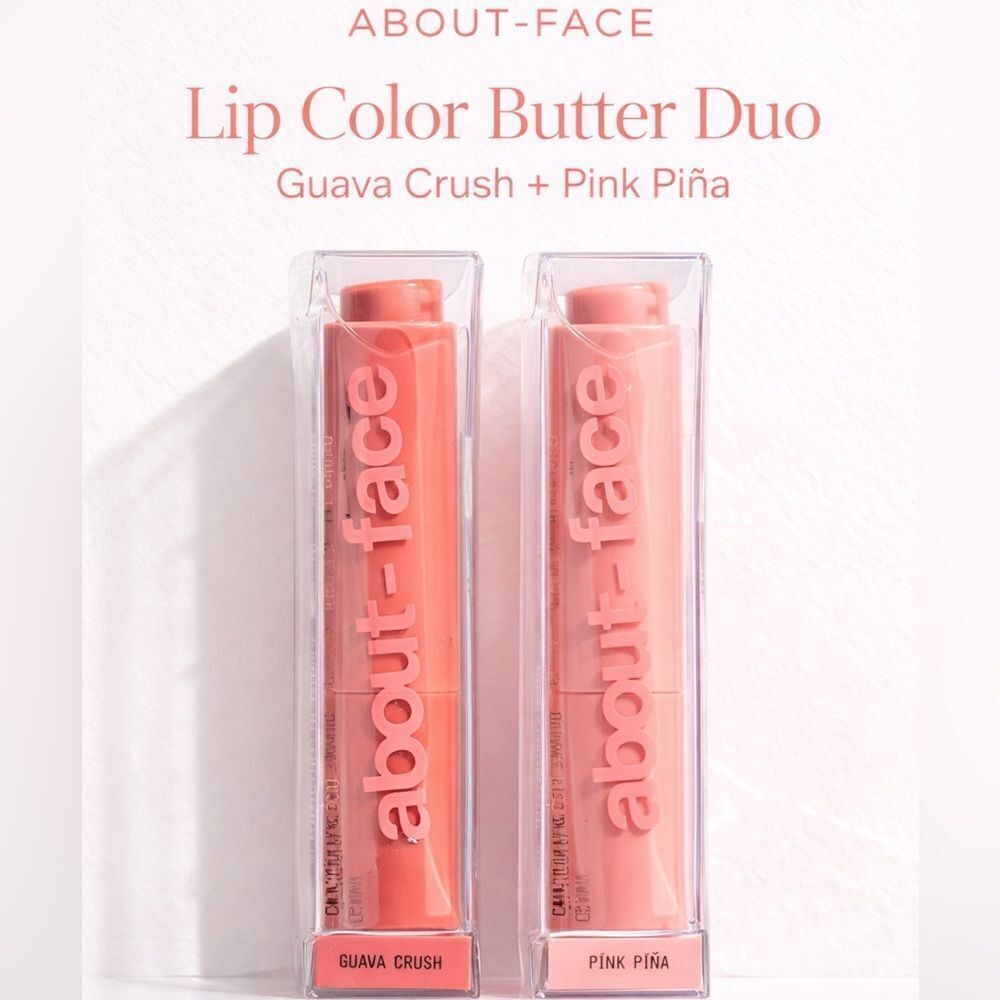 💖 About-Face Lip Color Butter Duo Guava Crush + Pink Piña, NEW and boxed